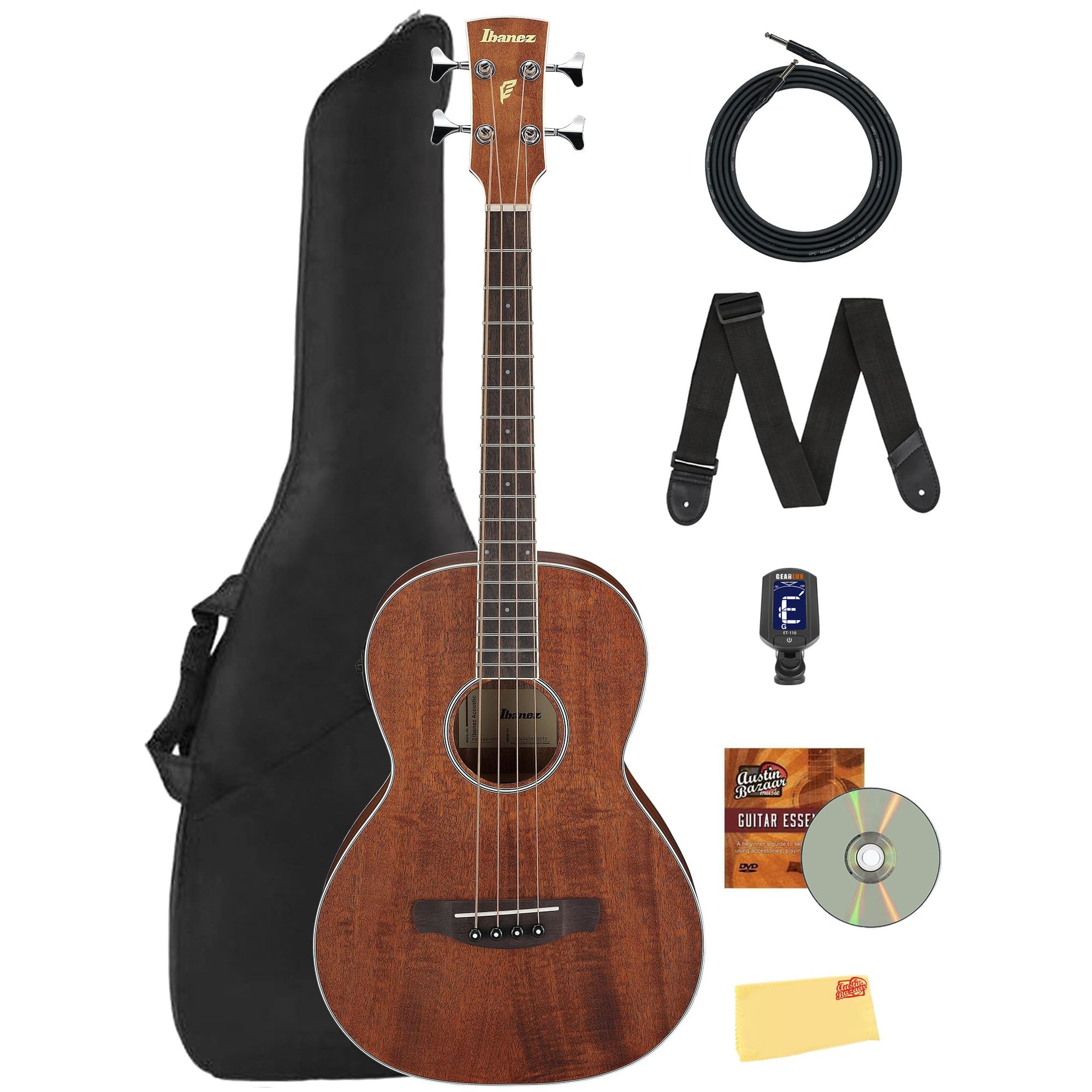 Amazon.com: Ibanez PNB14E Acoustic-Electric Bass Guitar - Open